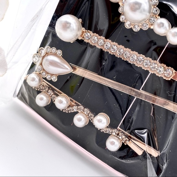 NWT Zaxie Girls Like Pearls Hairpins - Set of 4 - Picture 5 of 9